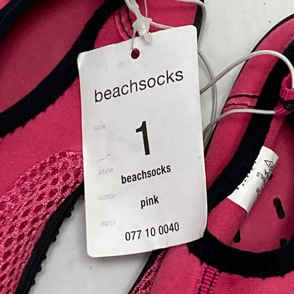 Girl's Size 1 Beachsocks Aqua Sock Water Shoes - Picture 3 of 7